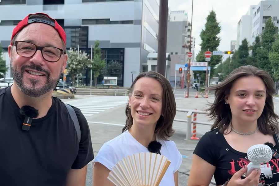 密着企画のゲストとして来日したドイツ人家族（スクリーンショット）
