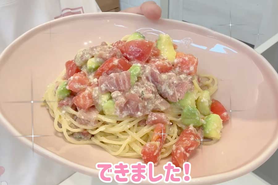 夫・杉浦太陽さんが作ってくれる冷製パスタを再現（スクリーンショット）