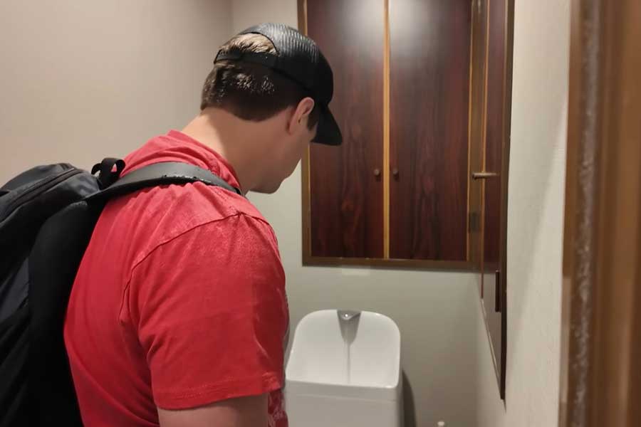 トイレのタンクについている蛇口で手が洗えることに感激（スクリーンショット）