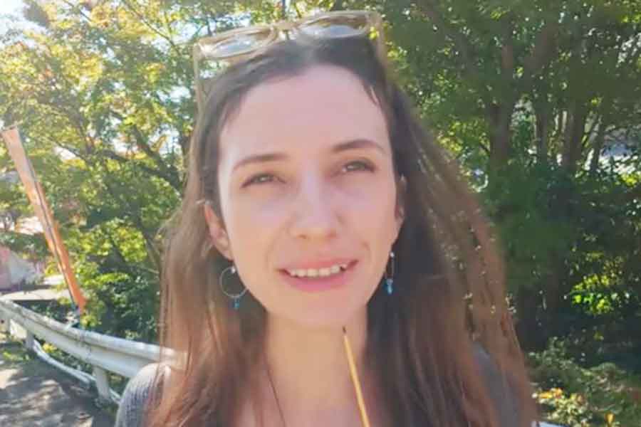 ウクライナ出身のクリスティーナさん（スクリーンショット）