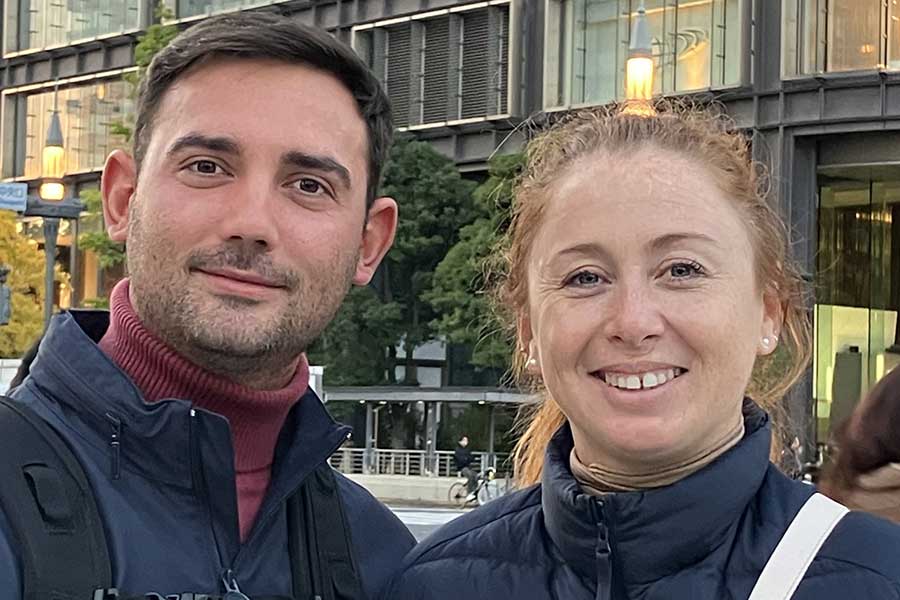 イタリアから来た（左から）ファビオさんとフランチェスカさん【写真：Hint-Pot編集部】