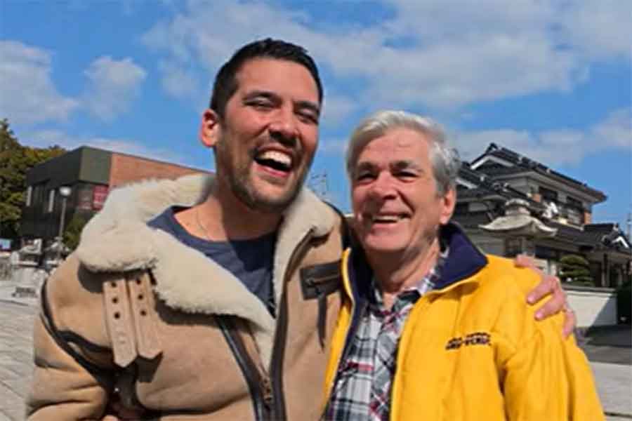 Kaitoさん（左）と、コロンビア人のOriさんの父・ジジさん（スクリーンショット）