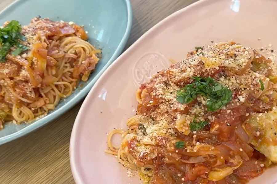 杉浦さんお手製のトマトパスタ（スクリーンショット）