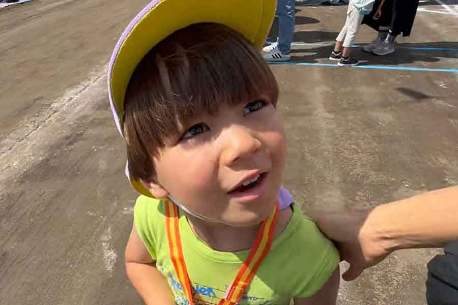 運動会に参加したリノくん（スクリーンショット）