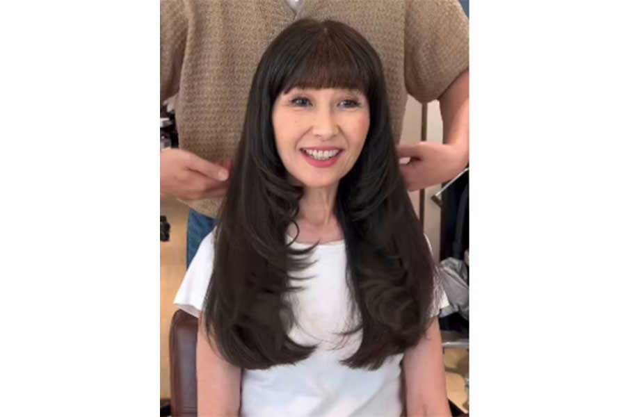 レイヤーを入れ、前髪の形も変わって大満足（スクリーンショット）