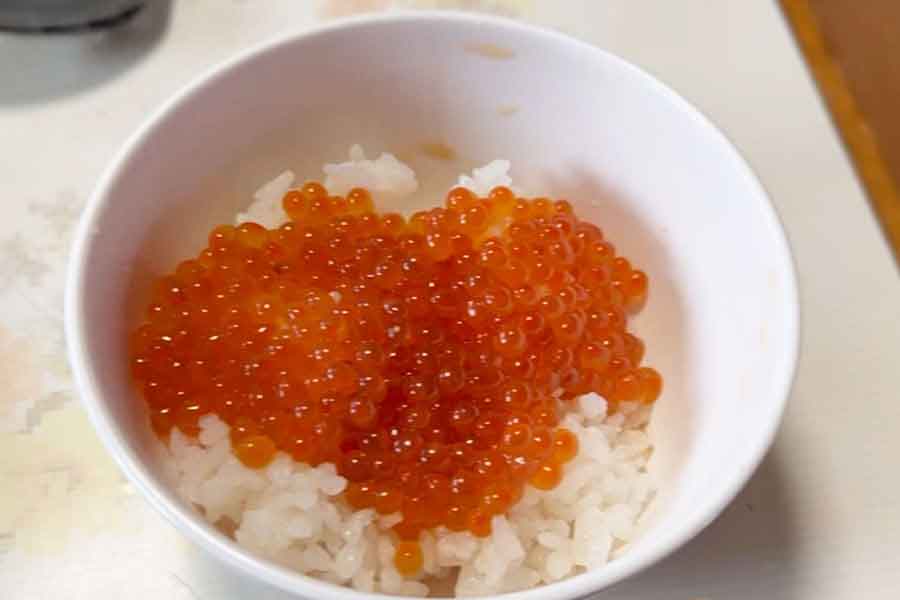 北海道のイクラの味に感動（スクリーンショット）
