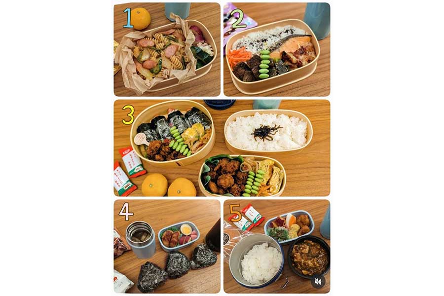 中村仁美さんが長男のために作ったお弁当(スクリーンショット)