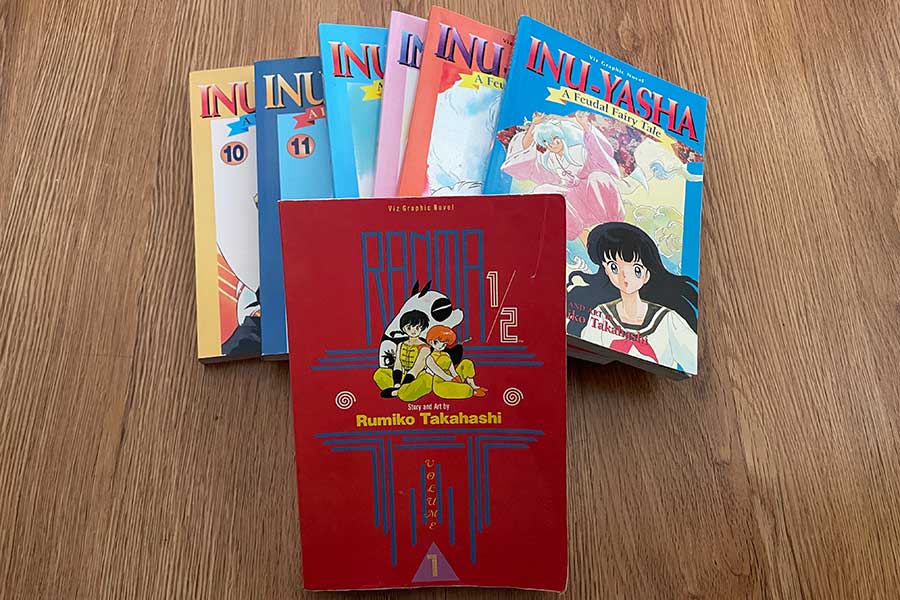 夫（50代）が1990年代にどハマりしたという、高橋留美子作品の英語訳版。昨年、地元図書館の古本フェアで購入【写真：i-know】