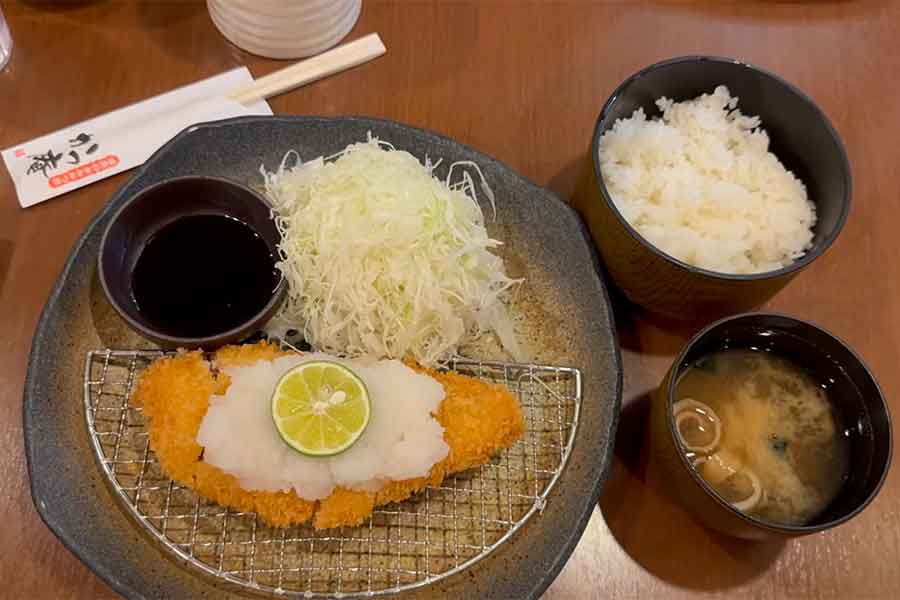 トンカツとたっぷりの千切りキャベツ（スクリーンショット）