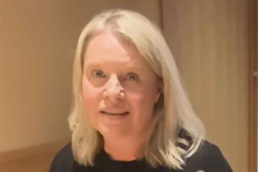 アメリカからやってきたミーガンさん（スクリーンショット）