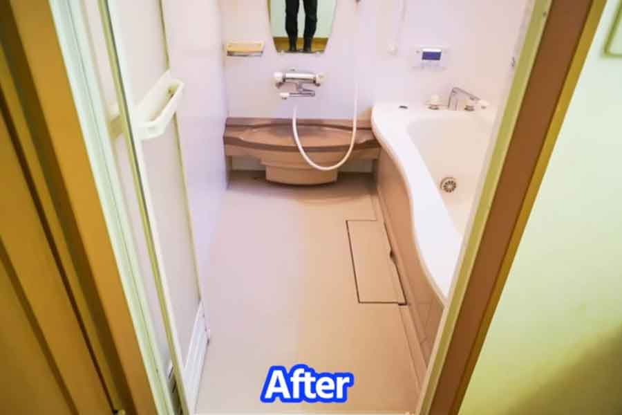 本来の美しさを取り戻した浴室(スクリーンショット)