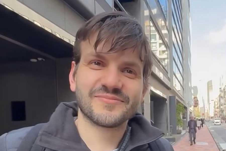 1年ぶりに日本を訪れた、フランス人のジェレミーさん（スクリーンショット）