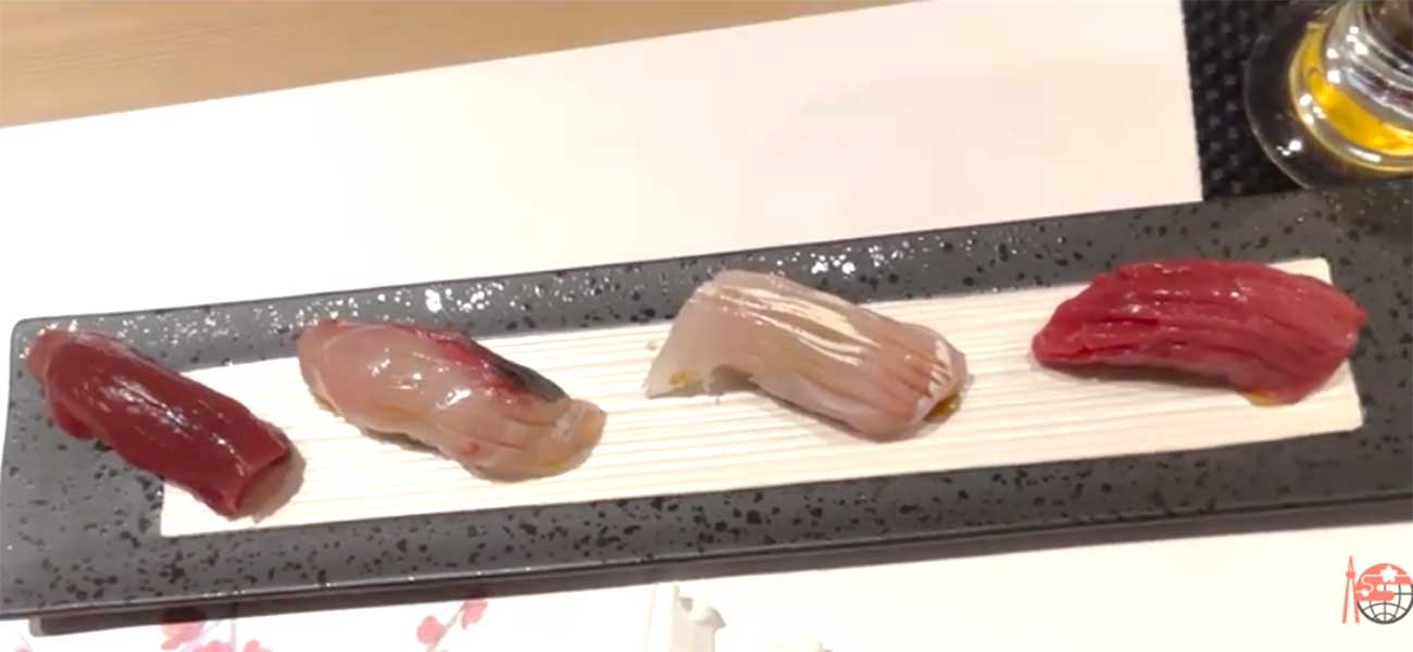 マグロの赤身や中トロの握りのおいしさに一家は絶句（スクリーンショット）