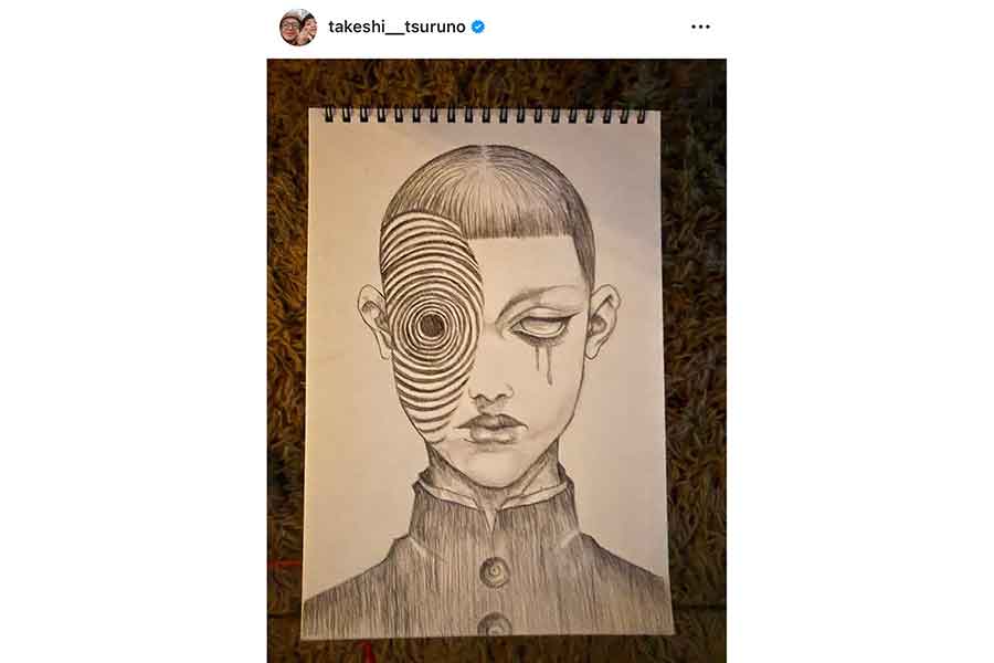 おとさんが描いた作品【出典：インスタグラム（@ takeshi__tsuruno）よりスクリーンショット】