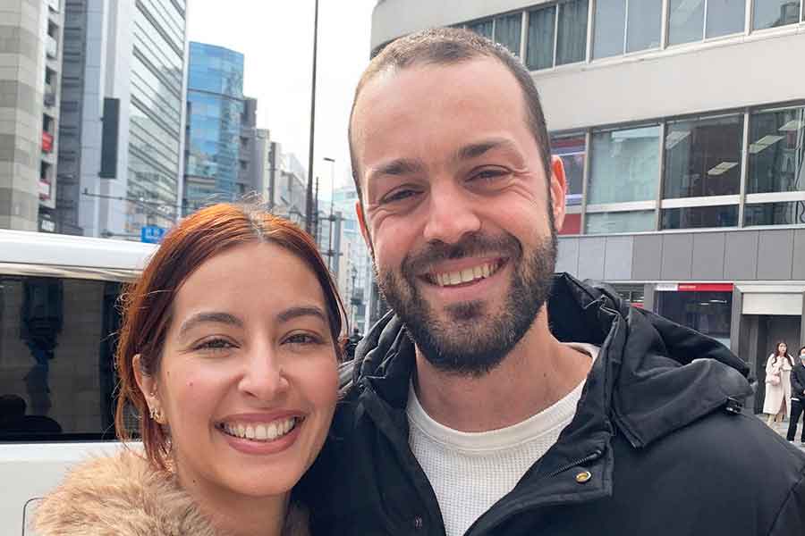 フランスから来た(左から)ジュリさんとマキシムさん【写真:Hint-Pot編集部】