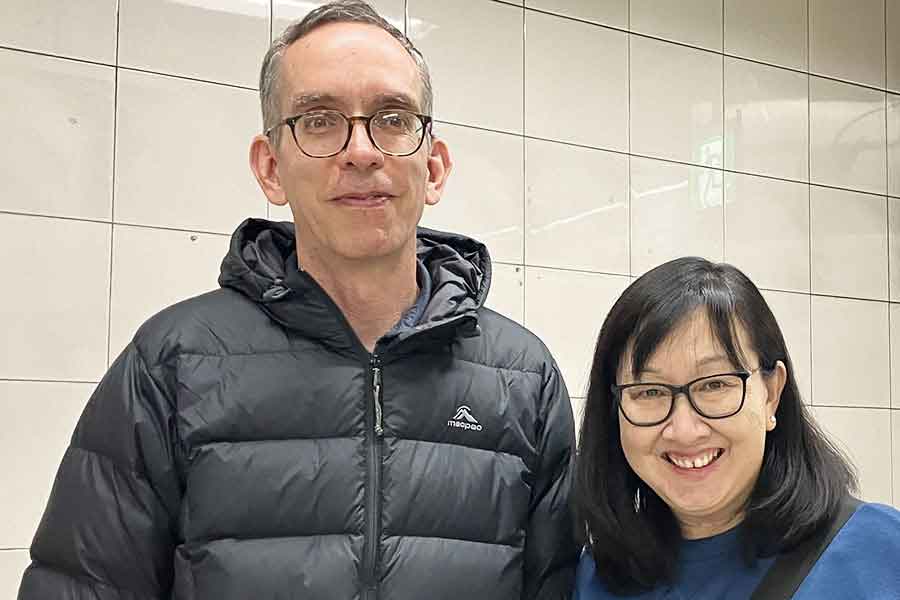 オーストラリアから来た、（左から）マイケルさんとエヴァさん【写真：Hint-Pot編集部】