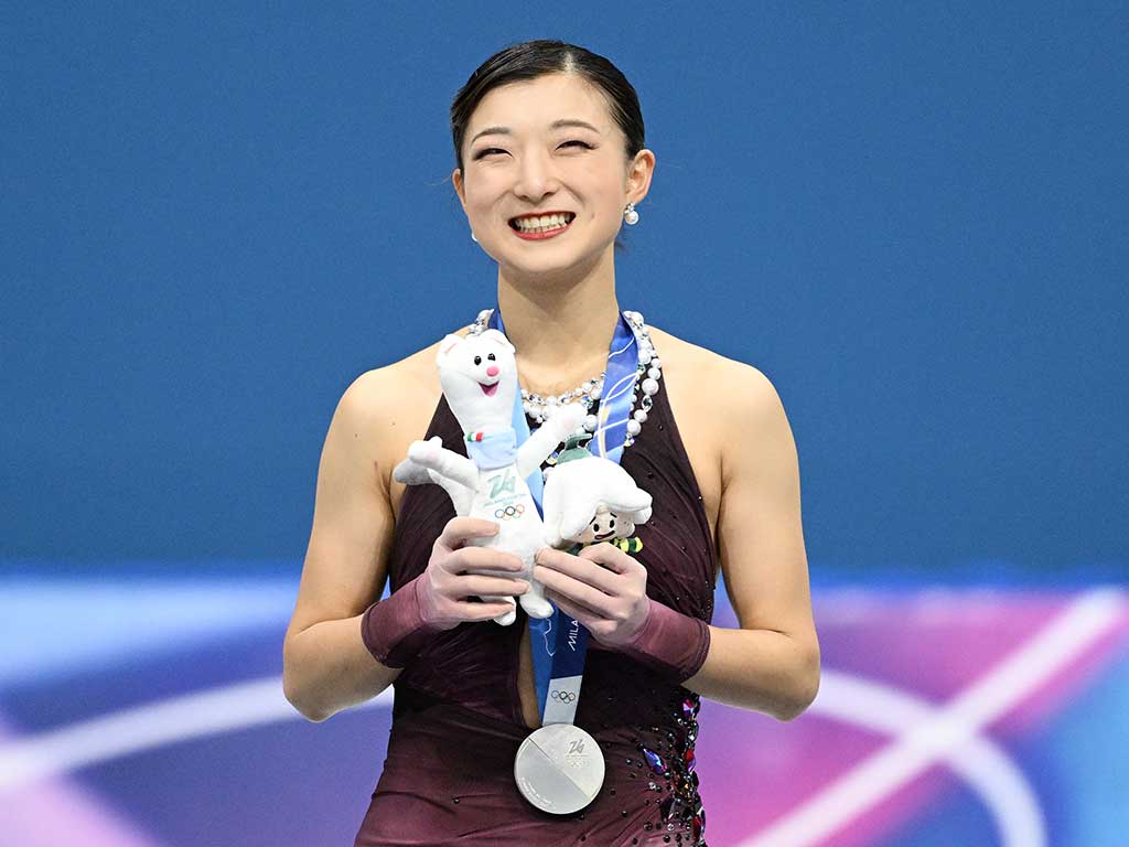 銀メダルを獲得した坂本花織選手【写真:Aflo】