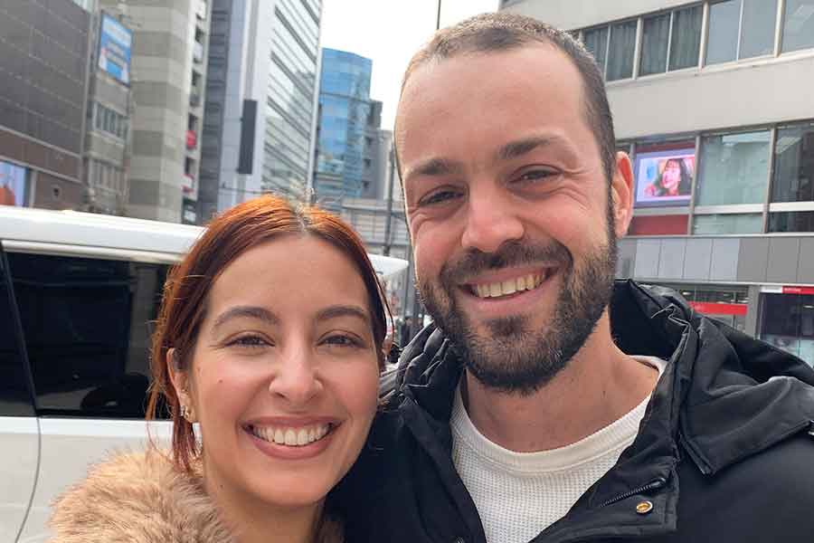 フランスから来た（左から）ジュリさんとマキシムさん【写真：Hint-Pot編集部】