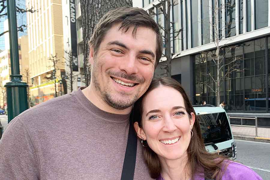 アメリカから来た（左から）マイケルさんとチェルシーさん【写真：Hint-Pot編集部】