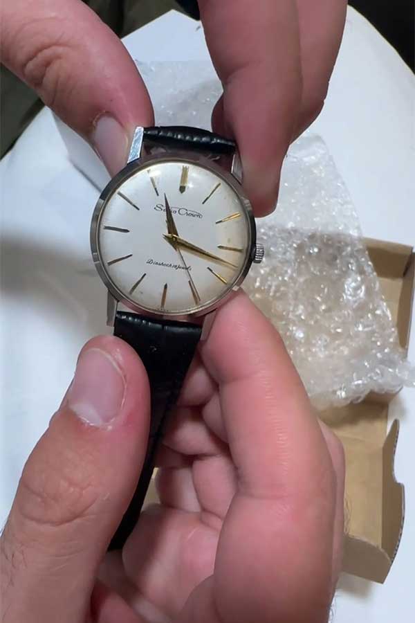 1960年製のビンテージ時計を購入【写真提供：ガエターノ・ジュンタ】