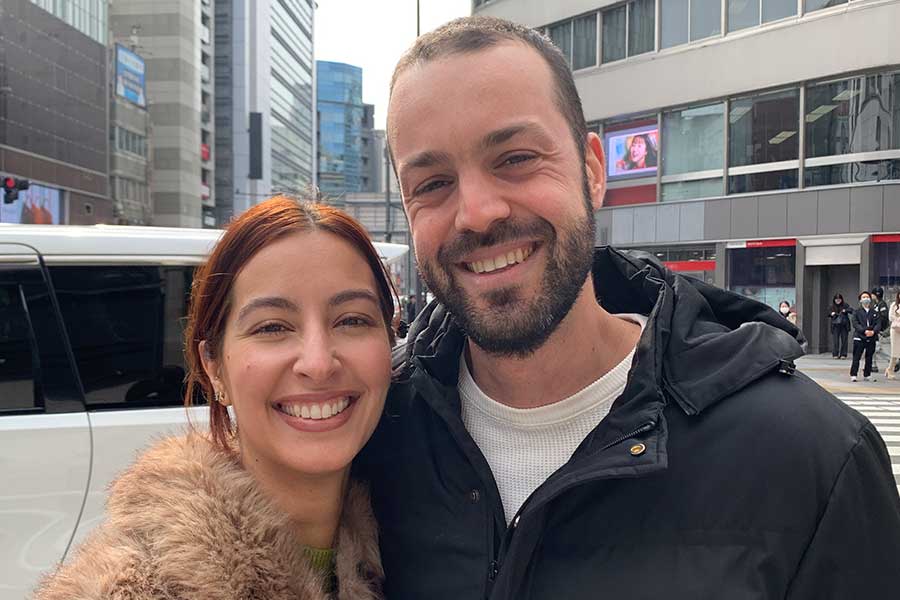 フランスから来た(左から)ジュリさんとマキシムさん【写真:Hint-Pot編集部】