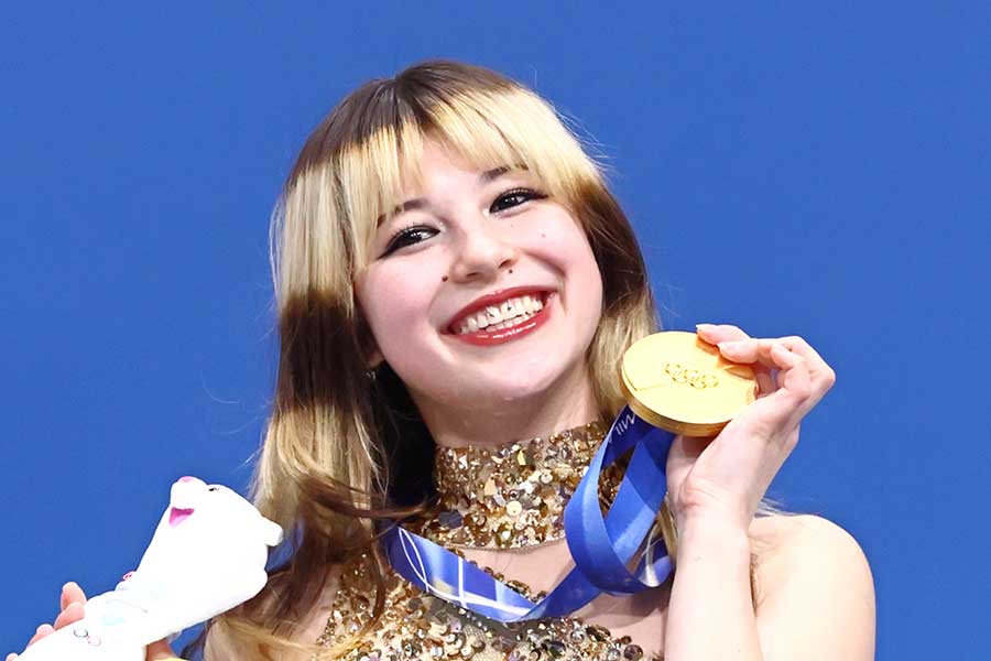 ミラノ・コルティナ五輪で金メダルを獲得したアリサ・リウ選手【写真：Aflo】