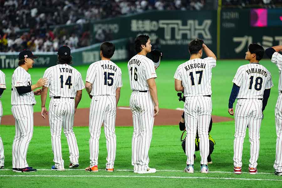 東京ドームで激闘を繰り広げた侍ジャパン【写真:Full-Count/小林靖】