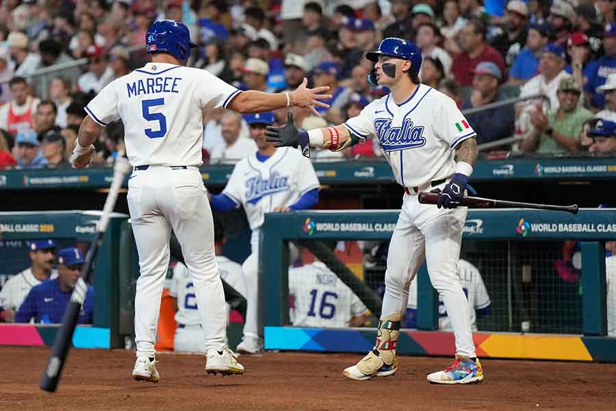 WBC初の4強を決めたイタリア代表【写真:Aflo】