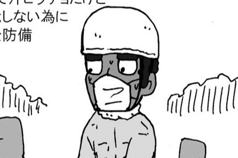 漫画のワンシーン。東日本大震災発生後、ボランティアへ向かったをぎくぼ虫さん【画像提供：をぎくぼ虫（@wogikubomushi）さん】