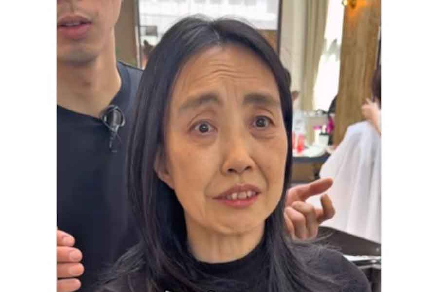 1年ぶりのカットで髪型に迷う女性【出典：TikTok（view_sho_）よりスクリーンショット】