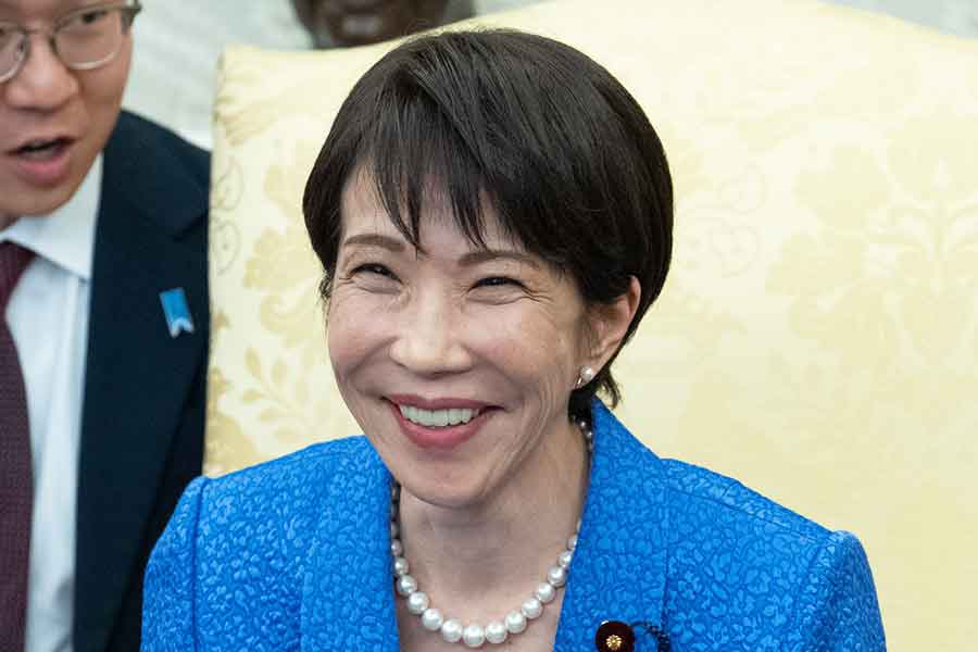 日米首脳会談に臨んだ高市早苗首相【写真：Aflo】