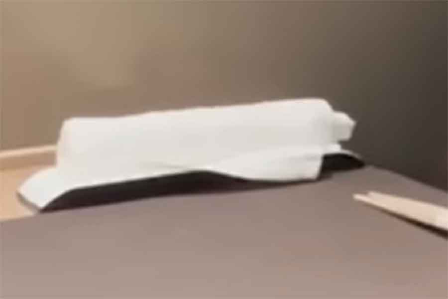 温かいおしぼりに感動【出典：YouTube「日本食冒険記Tokyo Food Adventures」よりスクリーンショット】