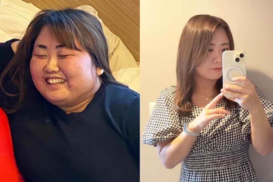 劇的なダイエットに成功し、ファッションも激変【写真提供:のん(non_110kg)さん】