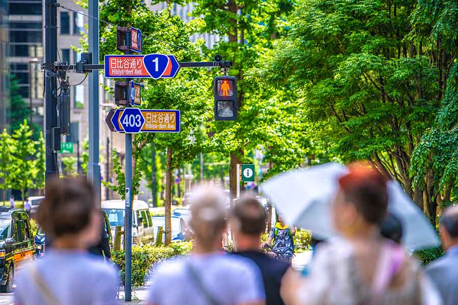 車が通っていなくても赤信号で止まる歩行者（写真はイメージ）【写真：PIXTA】