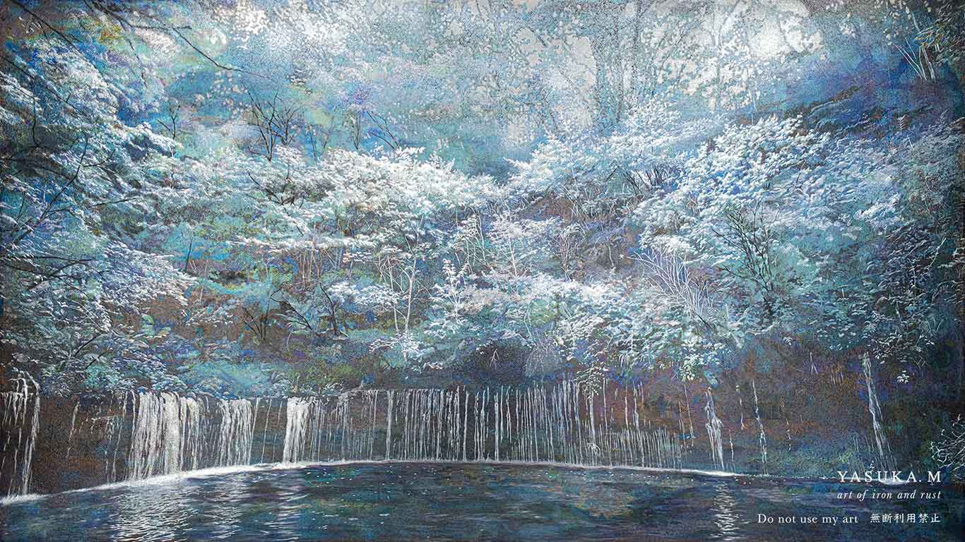 鉄錆で描かれた作品【写真提供：YASUKA.M（@YASUKA_Martwork）さん】