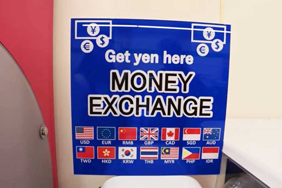 14か国の通貨に対応している両替機【出典：YouTube「Ori＆Kaito」よりスクリーンショット】