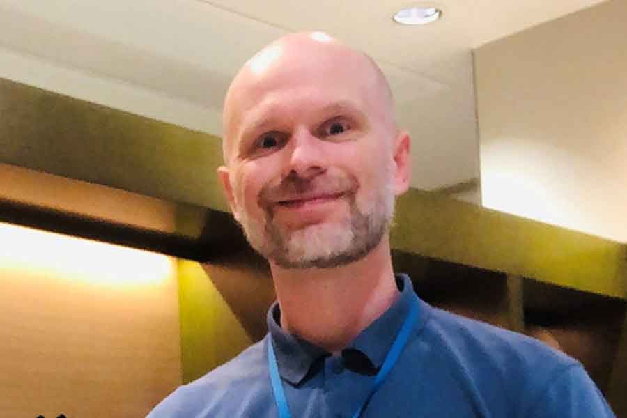 アメリカ人講師のアンドリュー・ウィリアムソンさん【写真提供:英会話イーオン】