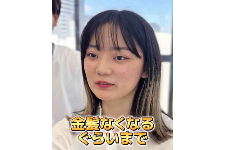 ばっさりカットを希望するセミロングボブの女性【出典：インスタグラム（view_terashi_short）よりスクリーンショット】