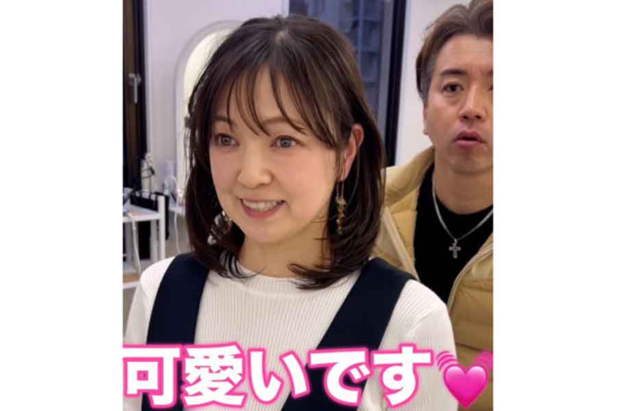 若々しいミディアムスタイルに大変身した女性【出典:インスタグラム(nakamichi0212)よりスクリーンショット】