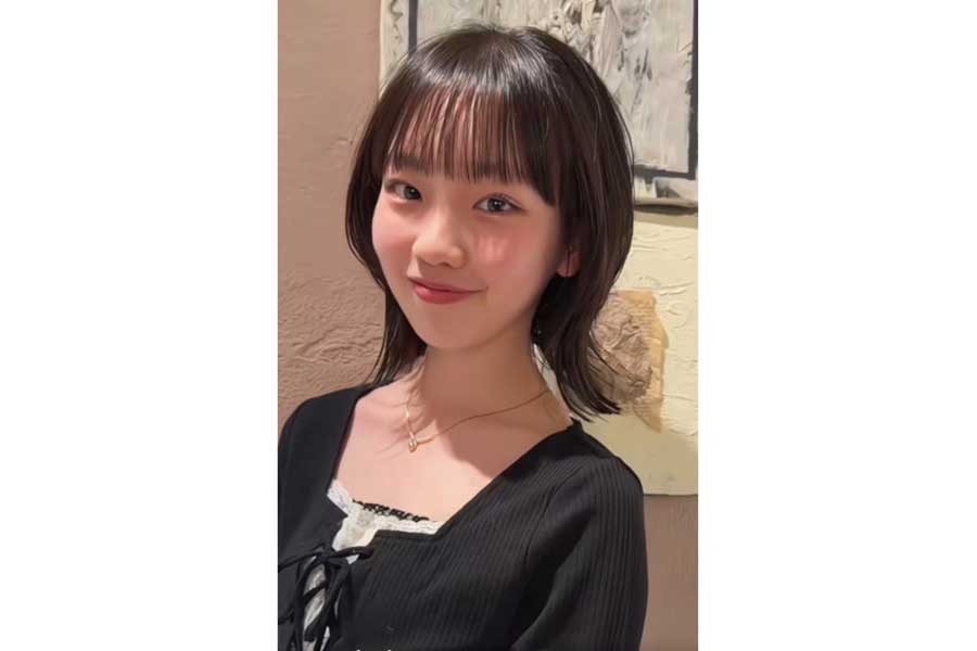 首元が見える軽やかなスタイルに変身【出典:TikTok(yamato_takumi)よりスクリーンショット】