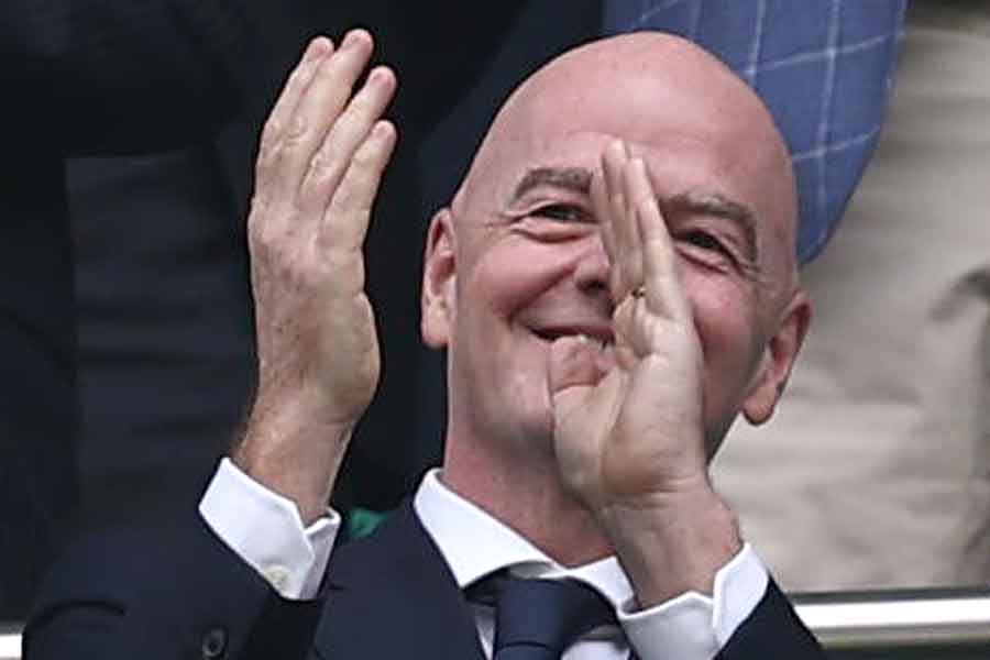 FIFAワールドカップ2026の開幕で盛り上がりを見せるサッカー界。写真は開会式に出席したFIFAのジャンニ・インファンティーノ会長【写真:産経新聞社】