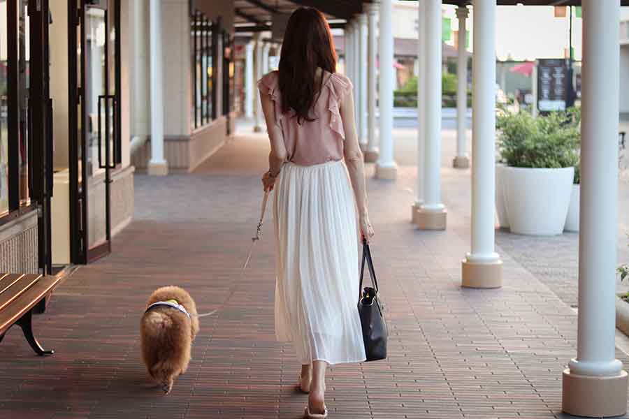 ロングスカートを着用する日本人女性（写真はイメージ）【写真：写真AC】