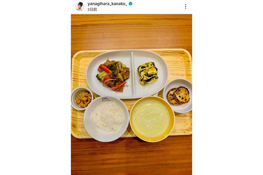 盛りつけが美しい、柳原さんの手料理【出典：インスタグラム（yanagihara_kanako_）よりスクリーンショット】