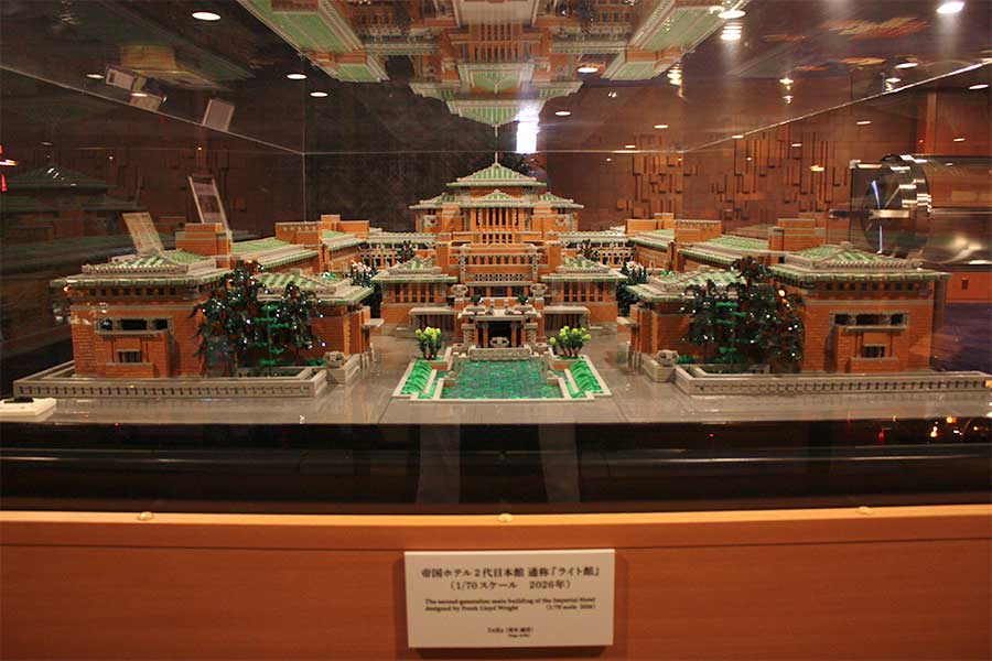 帝国ホテル本館に展示された「旧帝国ホテル」【写真提供：DeRa（@deraLEGO）さん】