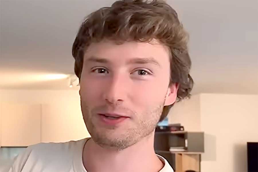 スイス人とオーストラリア人の両親を持つ夫のヤニックさん【出典:YouTube「Shizukaスイス在住日本人の生活」よりスクリーンショット】