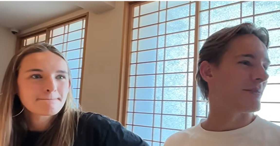 オランダからやってきたエヴァさんとクイントさん【出典：YouTube「日本食冒険記Tokyo Food Adventures」よりスクリーンショット】