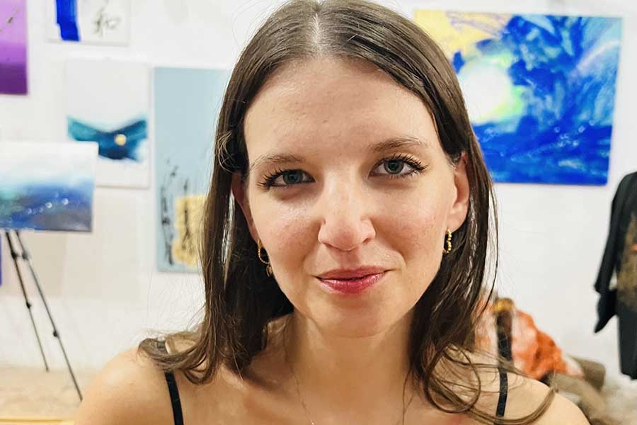 イタリアから新婚旅行で日本を訪れたジャダ・クロースさん【写真:ジャダ・クロースさん提供】