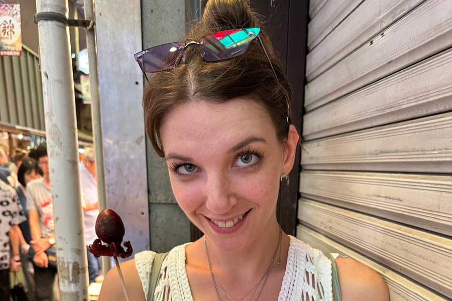 イタリアから新婚旅行で日本を訪れたジャダ・クロースさん【写真提供:ジャダ・クロース】
