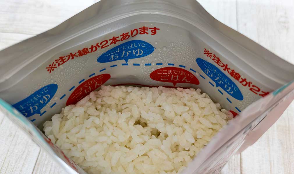 非常食として備蓄されることも多いアルファ化米（写真はイメージ）【写真：PIXTA】