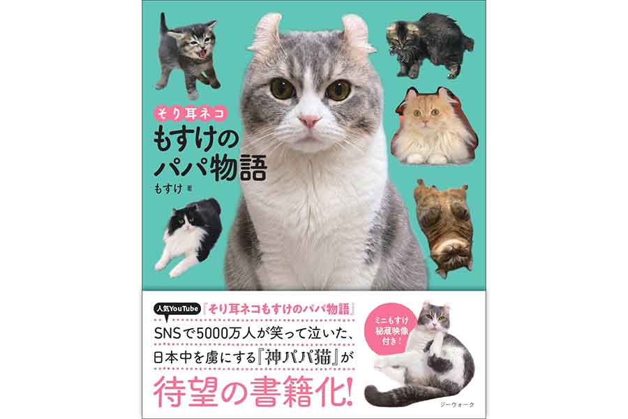 書籍化された「そり耳ネコもすけのパパ物語」(ジーウォーク刊)